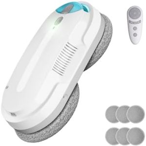 Fensterputzroboter von – Hochleistungs-Saugkraft & Ultraschall-Wasserstrahl für streifenfreie Fensterreinigung zuhause.