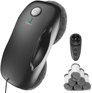 Tosima W2 Fensterputzroboter – 3800 PA automatischer Fensterreiniger mit Fernbedienung, ideal für Innen- und Außenbereic