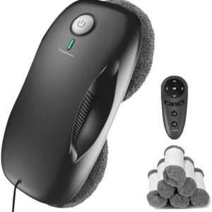 Tosima W2 Fensterputzroboter – 3800 PA automatischer Fensterreiniger mit Fernbedienung, ideal für Innen- und Außenbereic