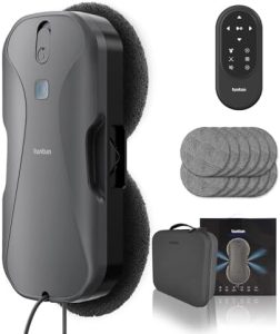 tuntun W12pro Fensterputzroboter – 4-Wege-Doppeldüsen, 5300Pa Leistung, ideal für glatte Oberflächen