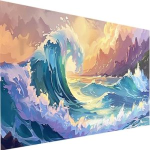 Malen nach Zahlen Erwachsene Meer - DIY Acrylfarben Set für handgemalte Landschaften – Perfekte Deko für dein Zuhause 90