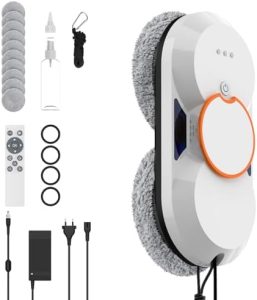 Fensterputzroboter von SmartClean: 5600 Pa Elektrischer Fensterreiniger mit automatischer Sprühfunktion für saubere Fens