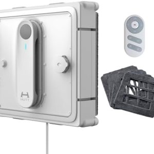 HUTT W9 Fensterputzroboter – Leistungsstarker 3800Pa Sauger mit Panorama-Tank für Gläser, Fliesen & Wintergärten